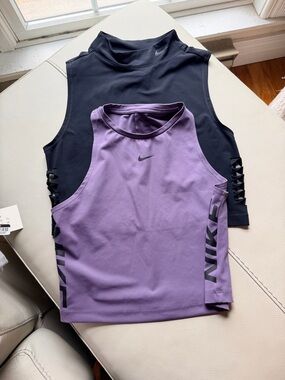 Nike Sleeveless Athletic Tank - Black & Lavender SET